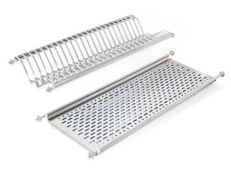 Emuca Scolapiatti Inox Emuca Per Pensile Aisi 430 Con Salvagocce Per Modulo Pensile Mm. 800 L= Mm. 735-770