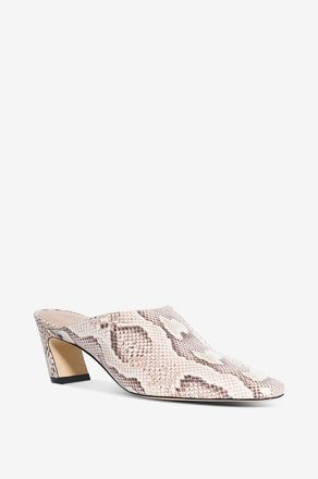 Stuart Weitzman Mules mit Blockabsatz aus Leder Stassi
