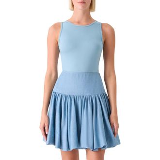 Akris Sleeveless Stretch Modal Top in Sky Blue at Nordstrom, Size 14