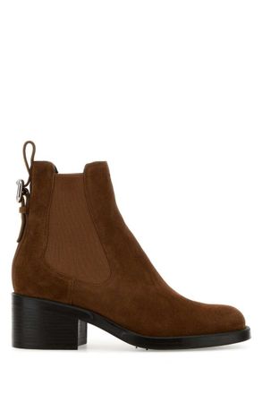 Chlo&eacute; Brown Suede Ankle Boots