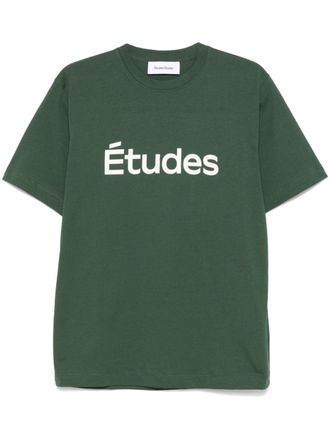 &Eacute;tudes Studio logo-print T-shirt - unisex - Organic Cotton - S - Green