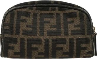 Fendi Pre-owned Canvas pouches - Dames - Vintage Clutch - Zwart - ONE Size - Vintage