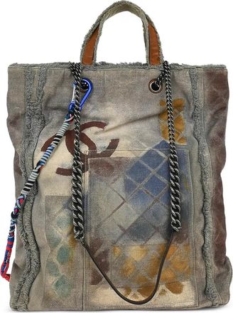 Chanel Borsa tote Bricolage Graffiti 2014 - Grigio