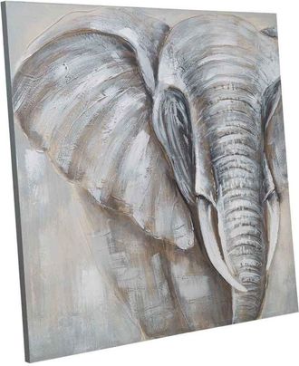 Wanderlust Deco Wanderlust Deco - Cuadro Pintado A Mano Con Relieve Gris 100x100x3