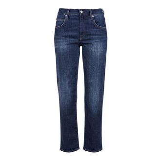 People (+) People - Rechte jeans - Dames - Jeans - Blauw - Maat: W26 Katoen