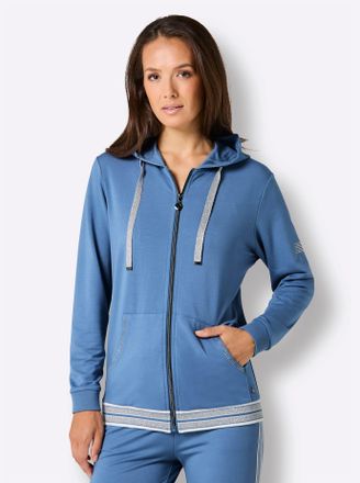 Cr&eacute;ation L Langjacke CREATION L PREMIUM, Damen, Gr. 40/42, mittelblau, 60% Modal, 34% Viskose, 6% Polyester, unifarben, Jacken Langjacke