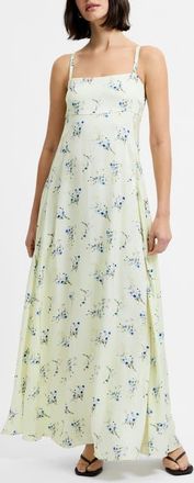 French Connection Ennis Harper Floral Print Sleeveless Maxi Dress in Cucumber Crush at Nordstrom, Size X-Large
