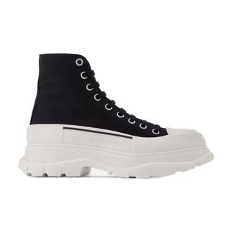 Alexander McQueen Tread Slick Sneakers Alexander McQueen Black/White Canva