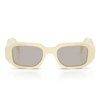 Prada Sunglasses Pr17 Ws 21 D5 J2 White/Light Brown Unisex