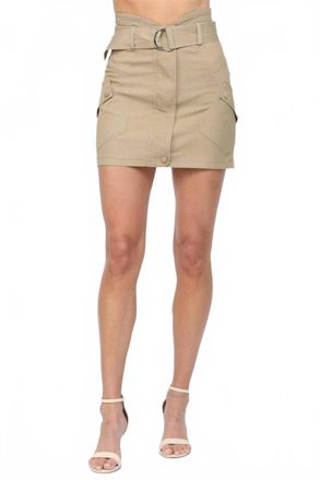 Fate Side Patch Pocket Mini Skirt In Khaki