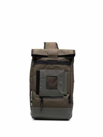 Diesel Mono backpack - men - Zinc/Polyurethane/Polyester/Polyamide - OS - Green