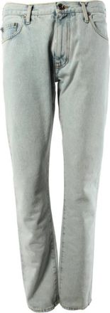 Off-white Slim Jeans met Enkele Pijl - Heren - Slim Fit Jeans - Blauw - W32 - Katoen - Jeans