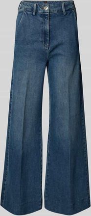 Stefanel Wide Leg Jeans mit Eingrifftaschen in Blau, Gr&ouml;&szlig;e 40