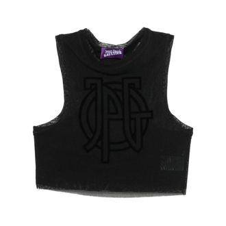 Jean Paul Gaultier Dames, Tops, Zwart, Maat: S