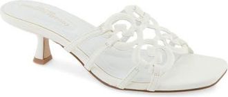 Christian Siriano Ixla Kitten Heel Sandal in Cloud Dancer at Nordstrom, Size 7.5