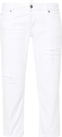 Dsquared2 White Straight Mid Rise Jeans