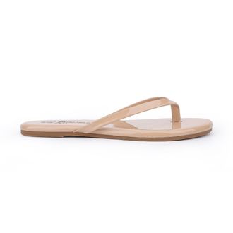 Yosi Samra Rivington Flip Flop in Nude Patent