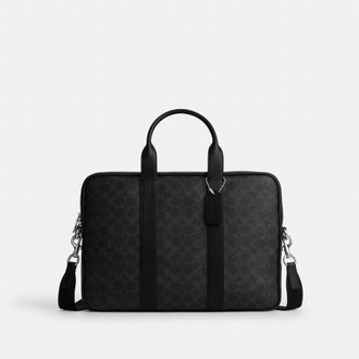 Coach Austin Brief In Signature Canvas