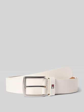 Tommy Hilfiger G&uuml;rtel aus Rindsleder mit Dornschlie&szlig;e Modell NEWDENTON in Weiss, Gr&ouml;&szlig;e 100