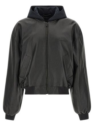 Balenciaga Black Hood Bomber Jackets
