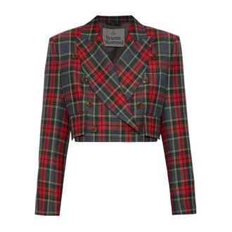 Vivienne Westwood Cropped Blazer - Dames - Jassen - Veelkleurig - Maat: M Zijde