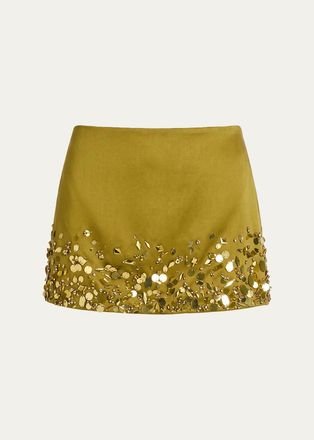 Retrof&ecirc;te Quilly Embellished Mini Skirt