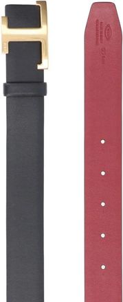 Tod's Tods Gürtel - Reversible T Timeless Belt - Black/Red - Gr. 80 - in Schwarz - für Damen
