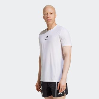 adidas T-Shirt ADIDAS PERFORMANCE M LM G T, Herren, Gr. XXL, weiss (wei&szlig;), Obermaterial: 81% Polyester, 14% Lyocell, 5% Elasthan, Shirts T-Shirt