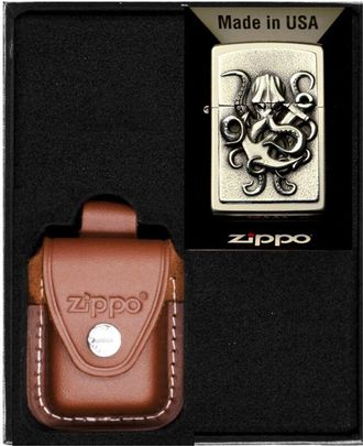 OEM Encendedor Zippo Octopus 3d Set De Regalo N.&ordm; 4
