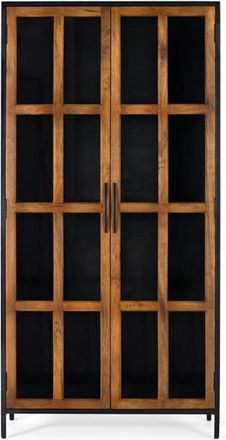 Giner&Colomer Design Vitrinenschrank Berhampur 2-t&uuml;rig, 180 x 90 cm