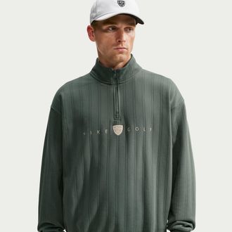 Nike Mens Fairway Fresh Therma-FIT Oversized 1/2-Zip Golf Top in Green | II0770-303