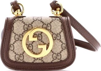 Gucci Blondie Nm Card Case Wallet With Strap Gg Coated Canvas (Authentic Pre-Loved)