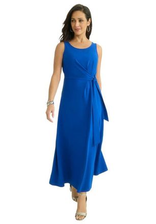 Jessica London Tie Waist Dress in Navy White at Nordstrom, Size Medium