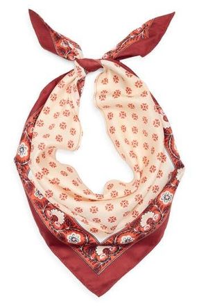 BCBGeneration Block Print Triangular Scarf in Sand at Nordstrom Rack