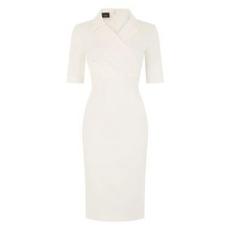 Pinko Midi Dresses, female, White, Size: 2XS Fitted Midi Dress with Bow