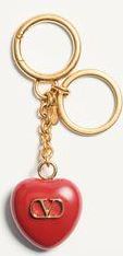Valentino Garavani Coeur Royal Bag Charm With Key Ring In Metal And Enamel Wo