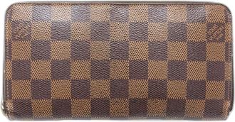 Louis Vuitton Damier Damier Canvas Ebene Damier Canvas Long Wallet (Bi-Fold) (Pre-Owned)