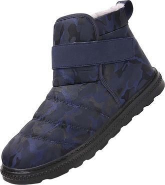 Generic Ankle Boots Men Wide, Mens Snow Boot, Winter Shoes Slip On Sport Shoe Anti Slip Sneakers Thicken Warm Boots Fashion Camouflage Shoes Lightweight Outdo