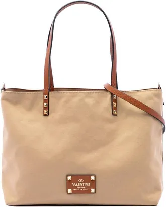 Valentino Pre-owned Valentino Canvas Rockstud Glam Lace Reversible Tote Ladies IB1U5ZBDA8861UWP