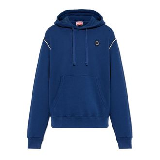 Kenzo Hoodies, male, Blue, Size: XL Hooded Sweatshirt