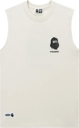 Fingercroxx Canotta in cotone con stampa grafica - Toni neutri