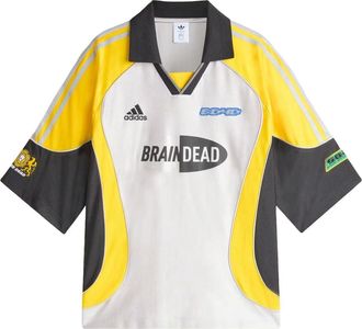 adidas x Brain Dead Short Sleeve Jersey Asia Sizing Silver Metallic JY7960