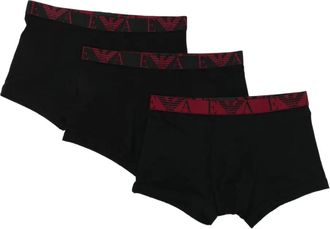Emporio Armani Boxer con logo in vita (3 pezzi) - Nero