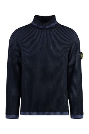 Stone Island Virgin Wool Turtleneck Sweater