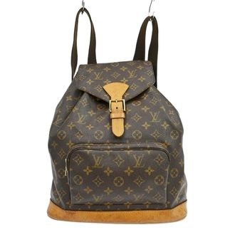 Louis Vuitton Montsouris Backpack Monogram Canvas Brown Canvas Backpack Bag (Pre-Owned)
