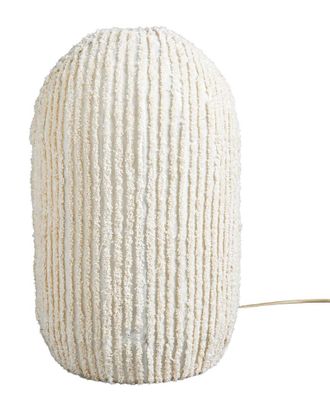 BIDKhome Bidkhome Striped Cotton White Floor Lamp