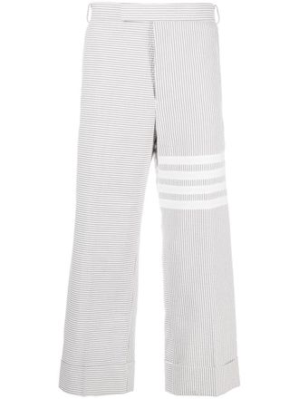 Thom Browne 4-Bar stripe tailored trousers - Grey