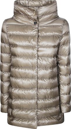 Herno Glossy High Collar Quilted Down Jacket