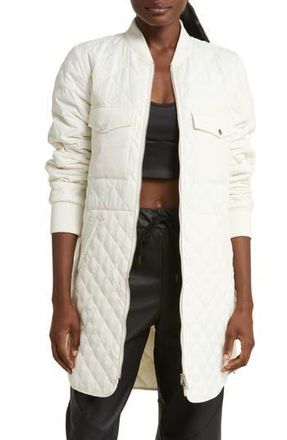 Zella Quilted Recycled Polyester Jacket in Ivory Egret at Nordstrom Rack, Size Medium