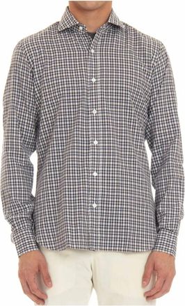 Barba Micro Patroon Maatwerk Overhemd - Heren - Casual Overhemden - Veelkleurig - M - Overhemden